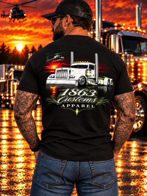 White Peterbilt with Helli